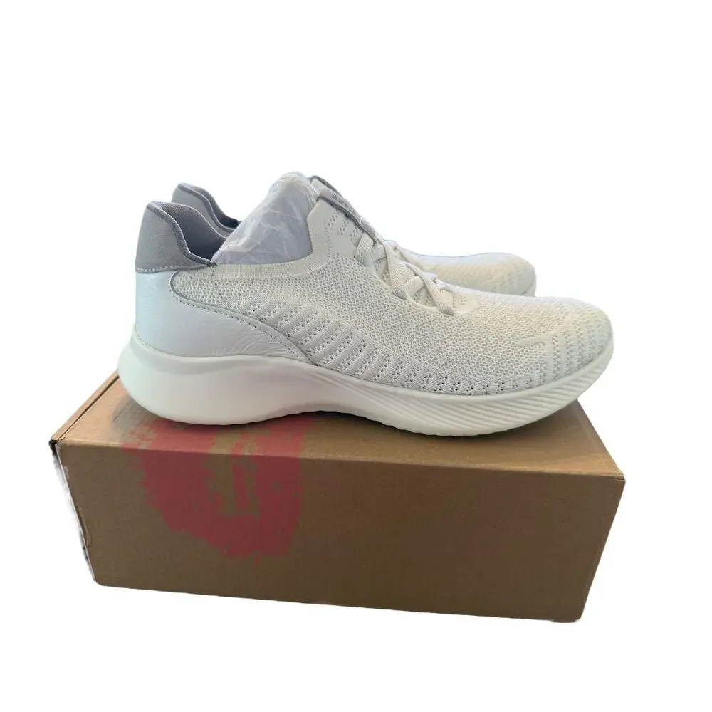 Naturalizer Women's Soft White Fabric Emerge Slip On Walking Sneakers Size 10.5